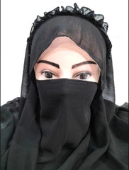 Simple Crown Hijab Without Pearl Soft And Light White Hijab Without Pearl