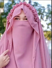 Simple Crown Hijab Without Pearl Soft And Light White Hijab Without Pearl