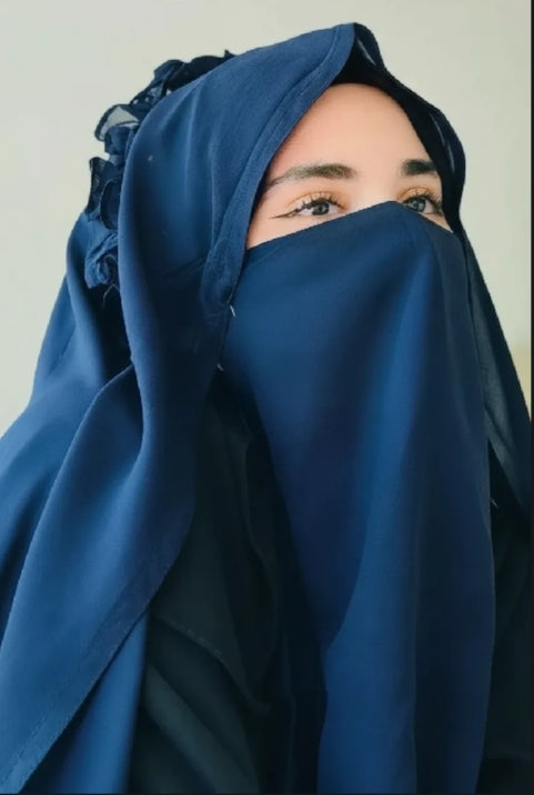 Simple Crown Hijab Without Pearl Soft And Light White Hijab Without Pearl