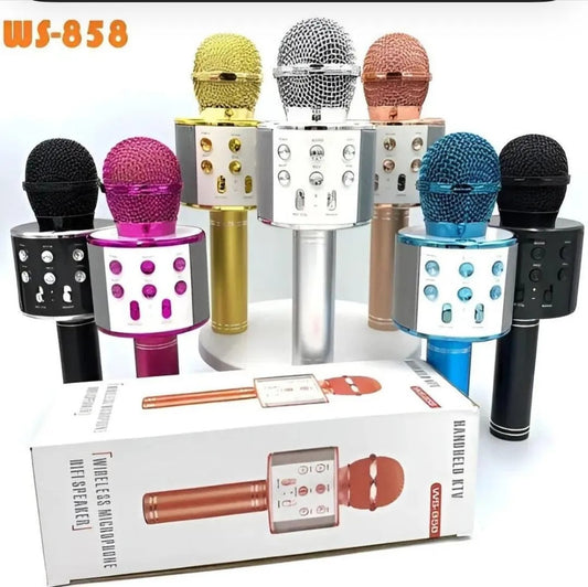 Portable Karaoke Bluetooth Wireless Microphone Speaker Handheld Music Player MIC Singing Recorder KTV Mic