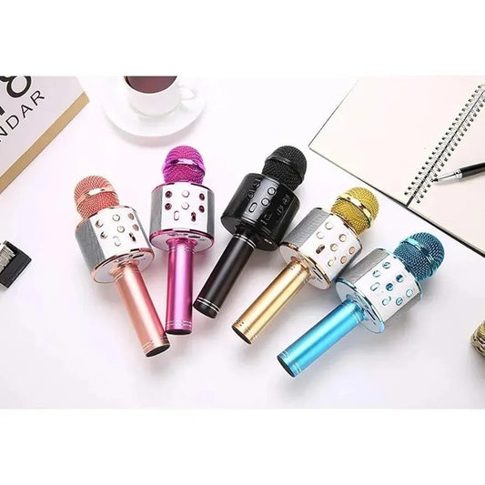 Portable Karaoke Bluetooth Wireless Microphone Speaker Handheld Music Player MIC Singing Recorder KTV Mic