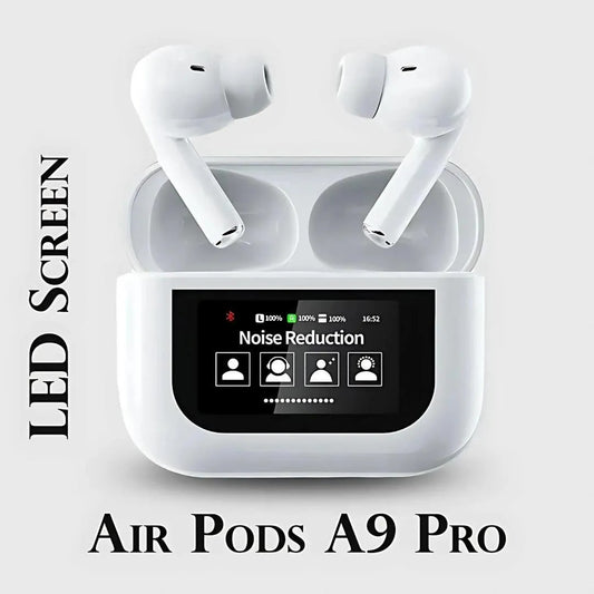 Original A9 Pro AirPods Style Earbuds – Bluetooth 5.1, Touch Control, Mic, Long Playtime – Android & iOS Compatible