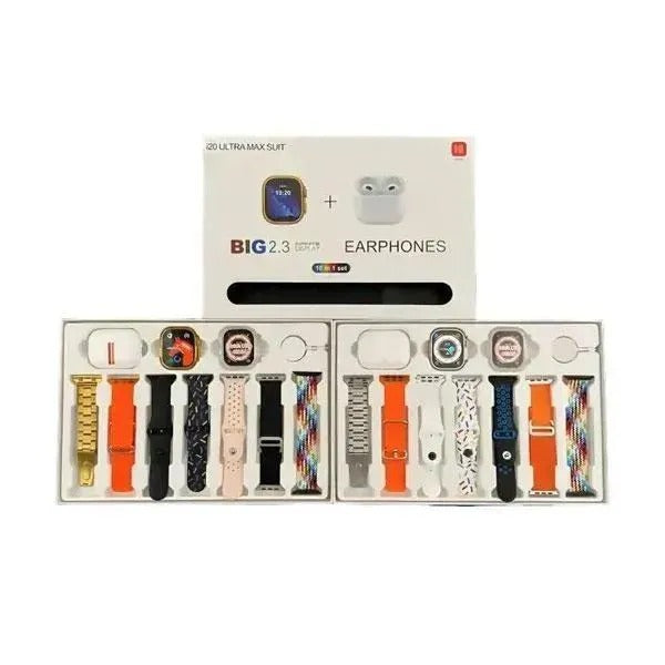 I20 Ultra Smart Watch - I20 Ultra Max Suit 10 in 1 Smart Watch With Airpods - Ultra 2 Smart Watch with Earbuds Watch Earbuds Ultra 9 Smart Watch Airpods Watch Airpods Smart Watch for Boys Touch Watch Ultra with Airpods Air tech