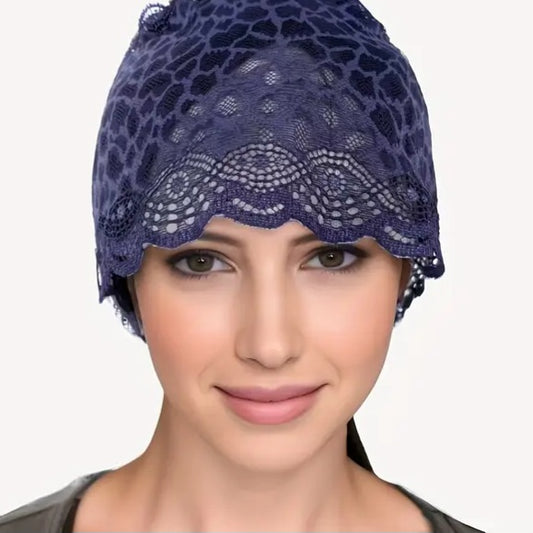 Women's Net Rhinestones Hijab Cap with Nug